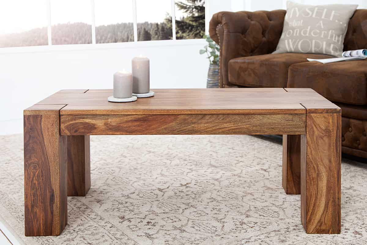 COUCHTISCH MAKASSAR Sheesham Natur 100 cm - Braun, Holz (50/100/40cm) - riess-ambiente