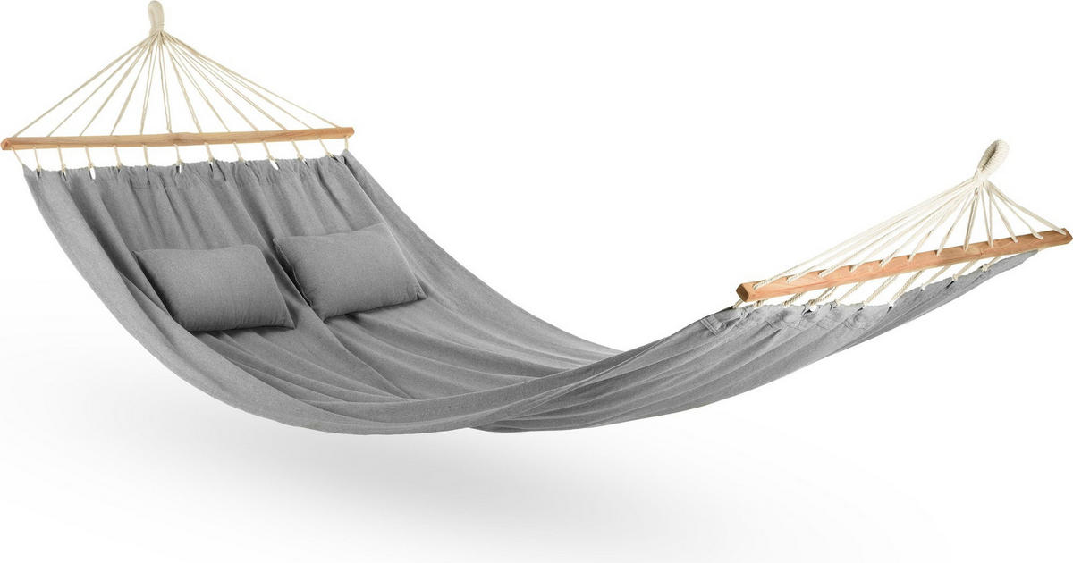 HÄNGEMATTE 200/150 cm, bis 200 kg, für 2 Personen - Grau, Textil (200/1/150cm) - Outtec