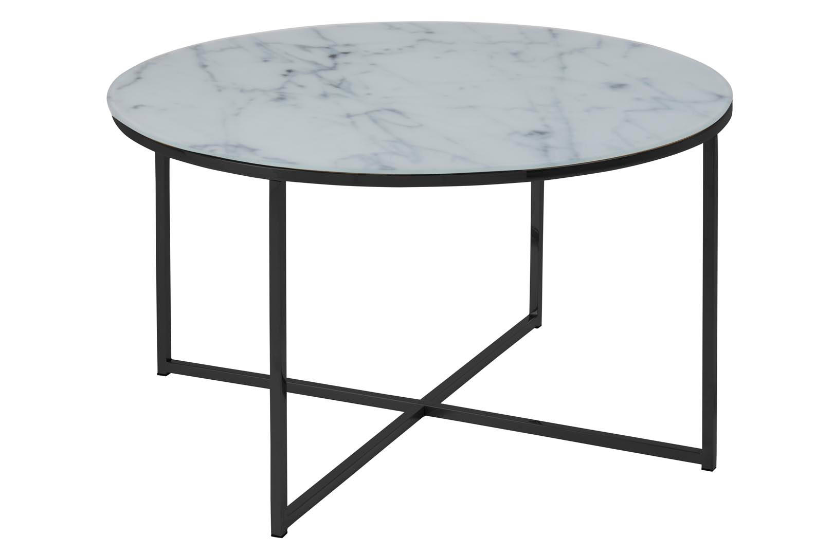 COUCHTISCH Ø80 cm - Weiß, Glas (80/80/45cm) - ebuy24