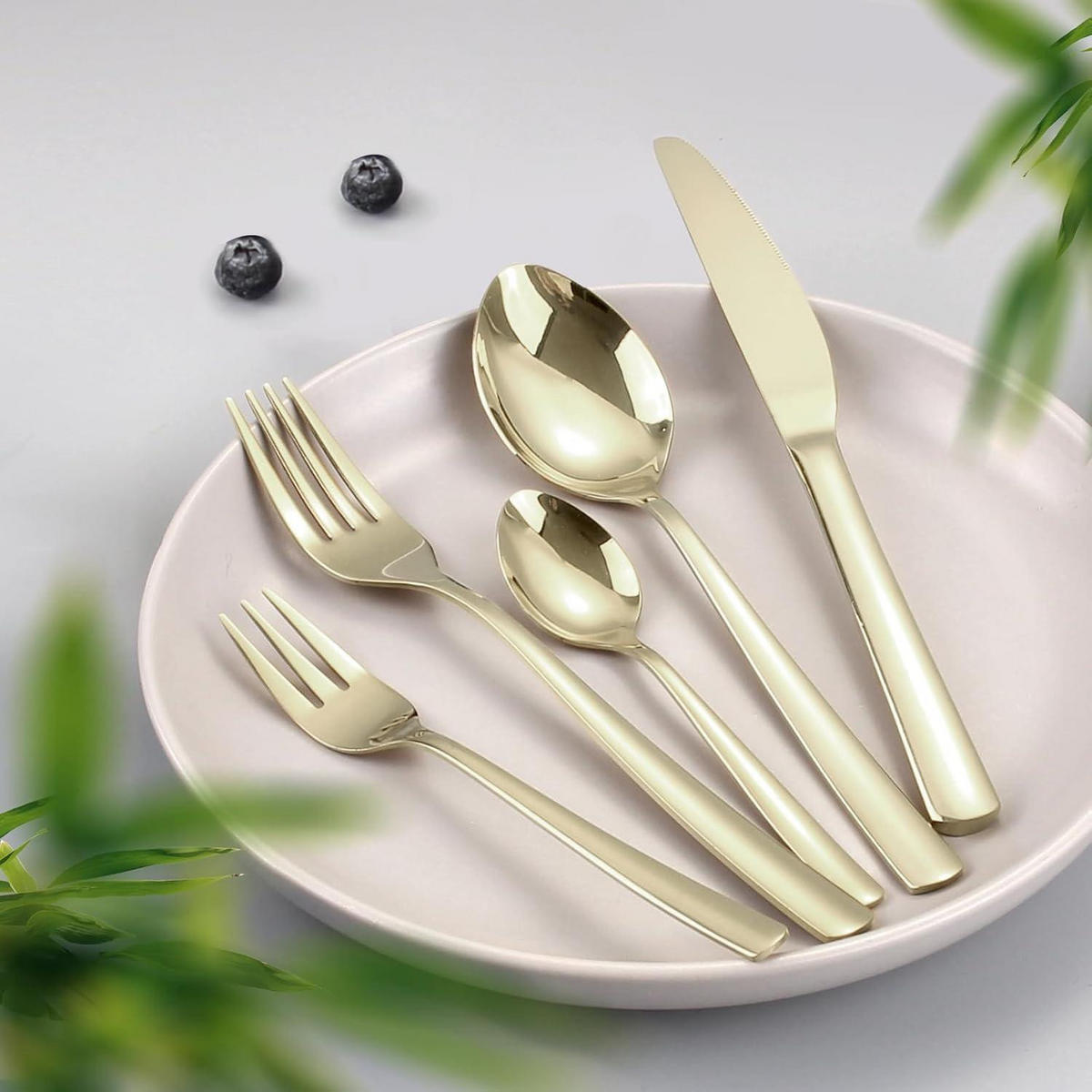 BESTECKSET 30-teilig Champagner Gold - Goldfarben, Metall