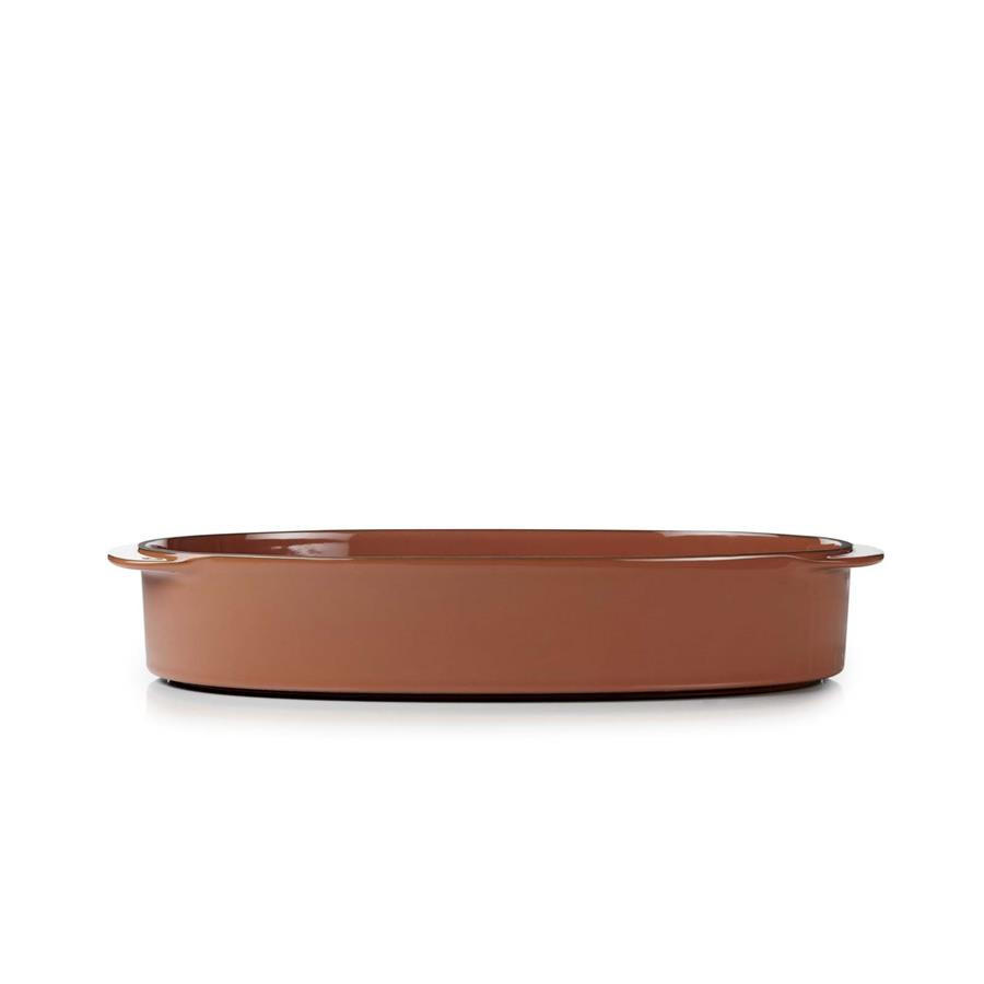 AUFLAUFFORM RECHTECKIG 34 x 25 cm Zimt CARACTERE - Braun, Keramik (25/6.5/34cm) - Revol Porcelaine France