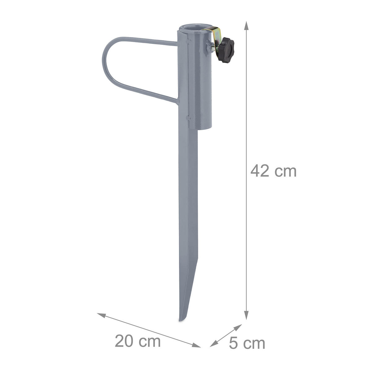 TRÁVNY hrot - sivá, kov/plast (20/42/5cm) - Relaxdays