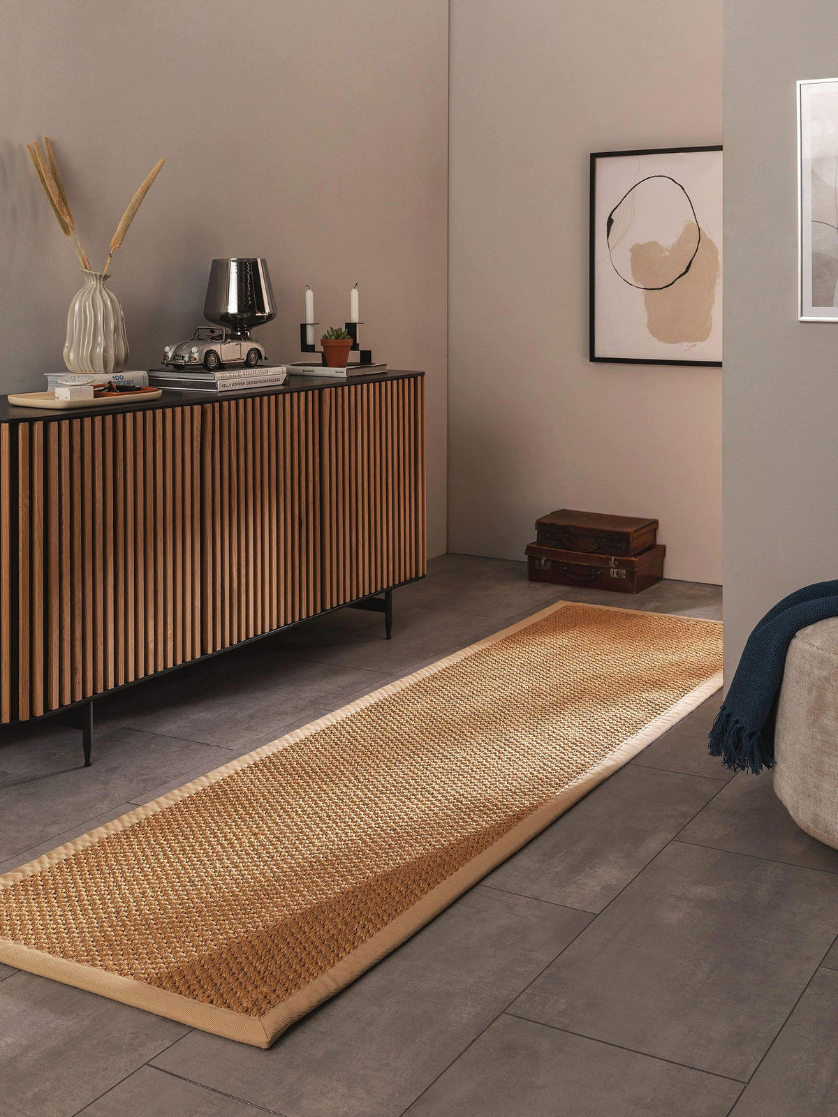 SISALTEPPICH Greta Beige 70x240 cm - Beige, Textil (70/240cm) - benuta Pure