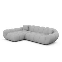 ECKSOFA Liva Hellgrau Kunstleder L-Form Links - Hellgrau, Kunststoff (265/160cm) - VAROYAL