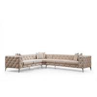 ECKSOFA mit großzügiger XXL Sitzfläche für die ganze Familie - Chromfarben/Beige, Holz/Textil (310/270cm) - myHomelando