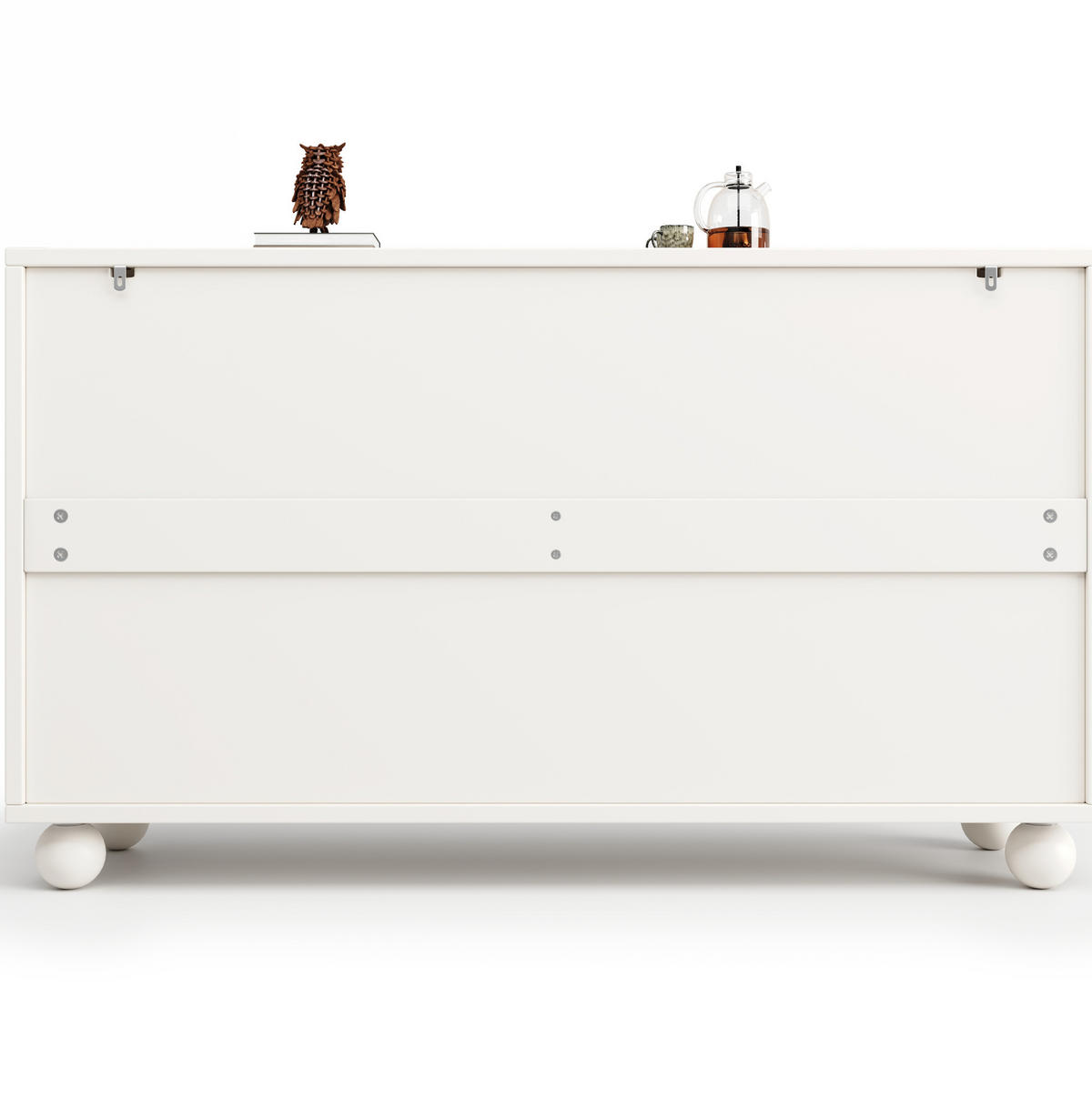 SIDEBOARD aus MDF 120x35x71 cm Weiß mit verstellbarem Einlegeboden und Kippschutz - Weiß, Holzwerkstoff (120/71/35cm) - IVMEU