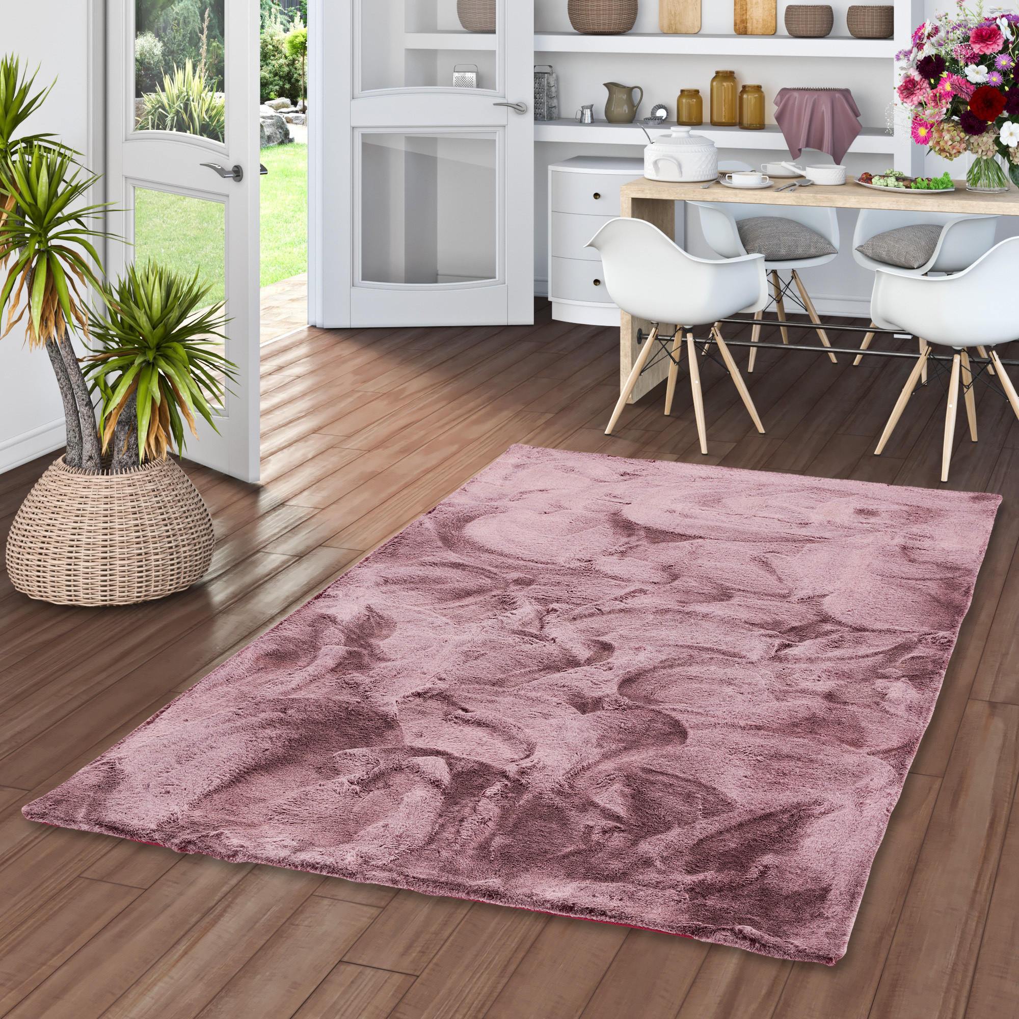 FELLTEPPICH LUXUS SUPER SOFT PLUSH - Beere, Textil (180/250cm) - Pergamon