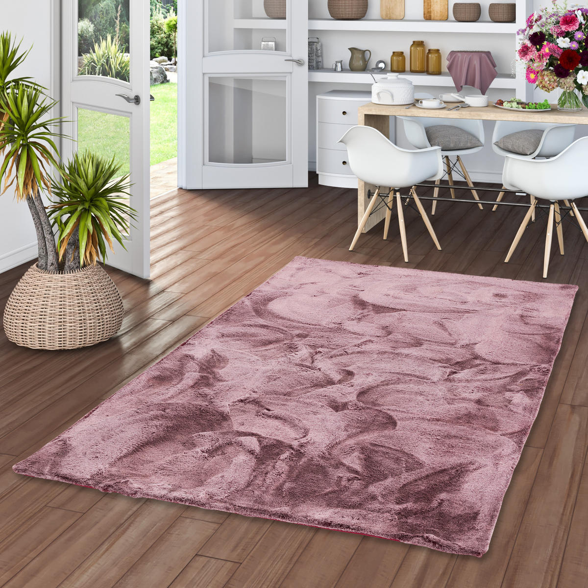 FELLTEPPICH LUXUS SUPER SOFT PLUSH - Beere, Textil (180/250cm) - Pergamon