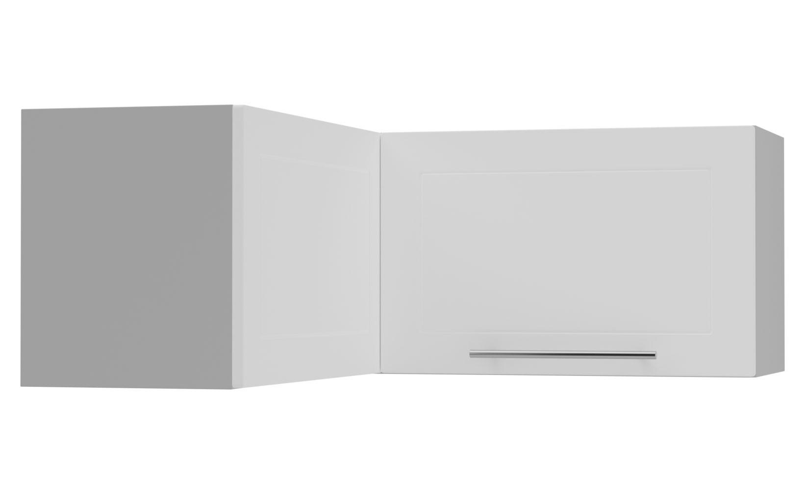 Feldmann-Wohnen Eckhängeschrank Weiß, Grau 90x36x90 cm