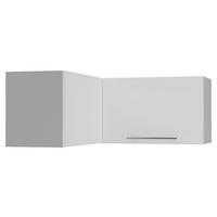 ECKHÄNGESCHRANK Kvantum W14/90/36 Weiß Matt / Grau Matt 90 / 90 / 36cm - Weiß/Grau, Holz/Holzwerkstoff (90/36/90cm) - Feldmann-Wohnen