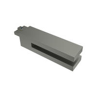 ENDSTÜCKE FÜR GARDINENSTANGEN 20x20 mm, Diapo Satin-Silber, Packung 2 Stück - Silberfarben, Metall (8.5/2/2cm) - INTERDECO