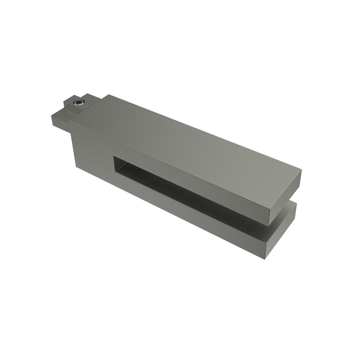 ENDSTÜCKE FÜR GARDINENSTANGEN 20x20 mm, Diapo Satin-Silber, Packung 2 Stück - Silberfarben, Metall (8.5/2/2cm) - INTERDECO