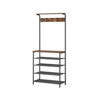 GARDEROBENSTÄNDER BIRMINGHAM - Braun, Holzwerkstoff (68/183.5/31.5cm) - Hansiro