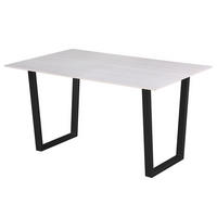 ESSTISCH - Keramik / Stahl - Weiß, Keramik/Metall (90/140/75cm) - home24