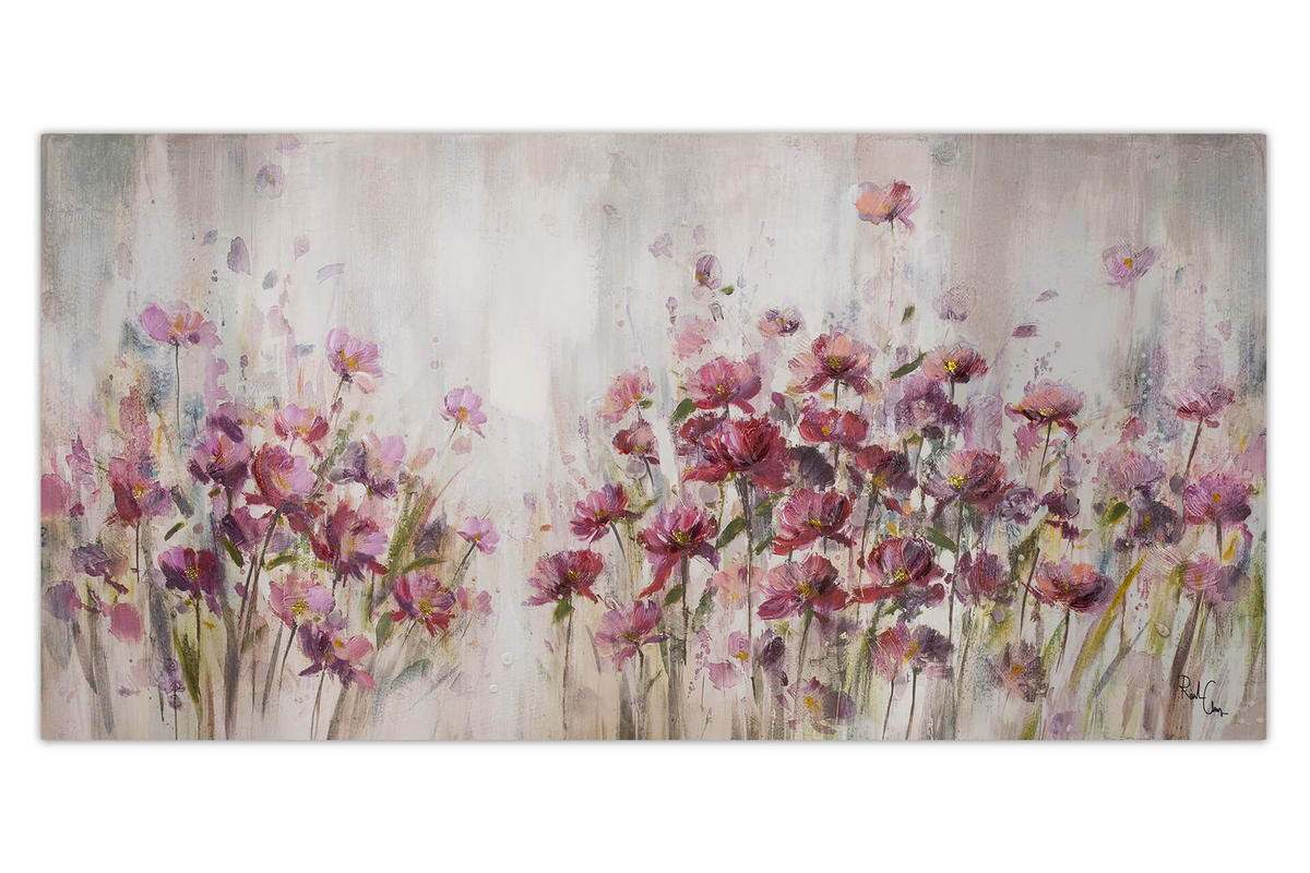 ACRYLBILD HANDGEMALT 120/60 cm - Pink, Holz/Textil (120/60cm) - KUNSTLOFT