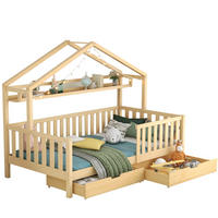 KINDERBETT 90/200 cm Natur aus Kiefernholz und MDF mit 2 Schubladen - Naturfarben, Holz (90/200cm) - OKMYHOME