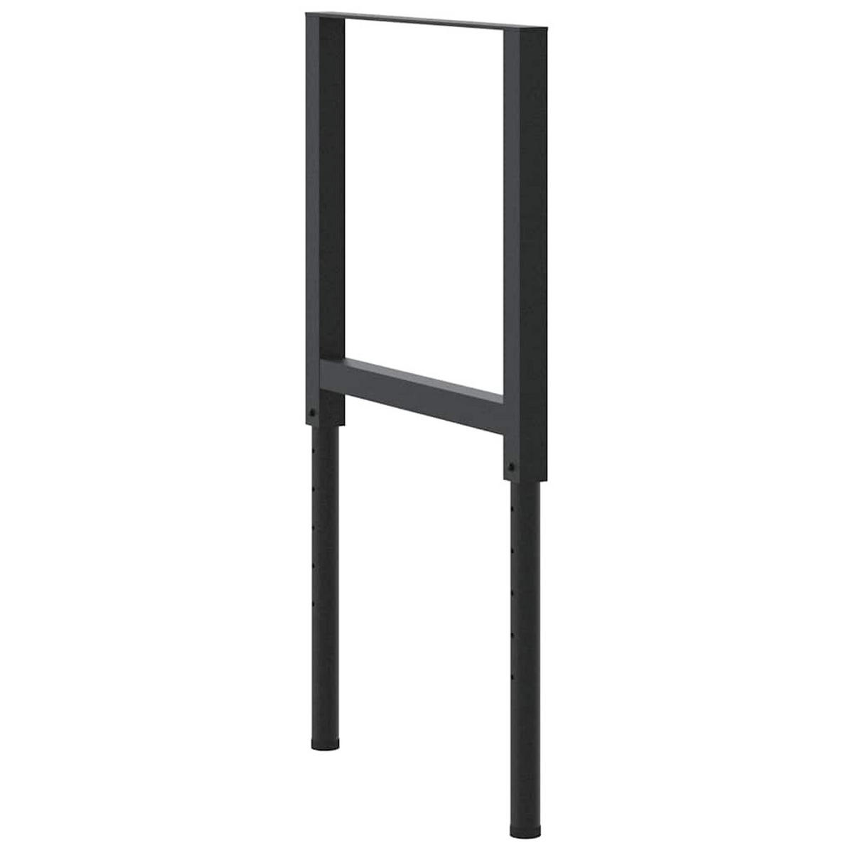 WERKBANKGESTELL Verstellbar 2 Stk. Metall 55/(69-95,5) Cm - Schwarz, Metall (55/95.5/4cm) - vidaXL