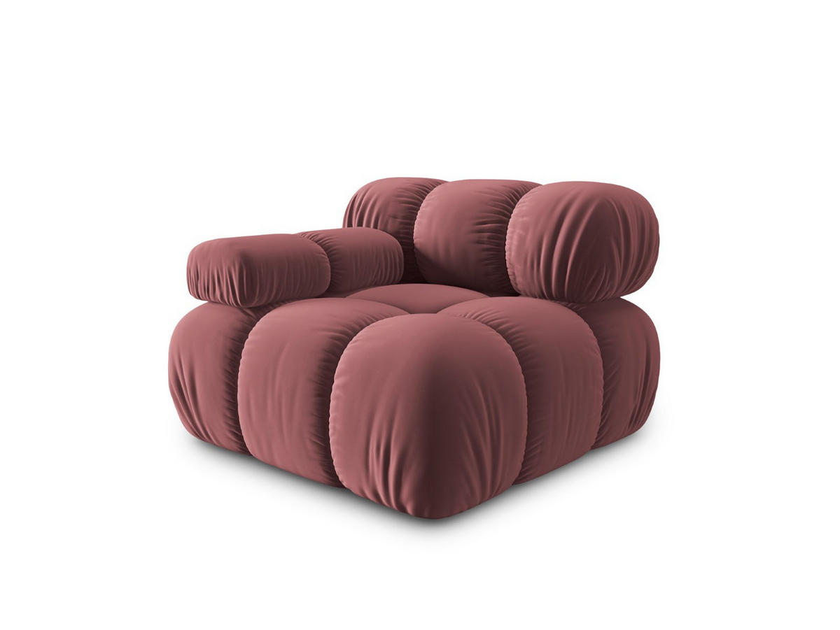 MODUL links Bellis aus Samt rosa - Pink, Textil (94/70/94cm) - Micadoni
