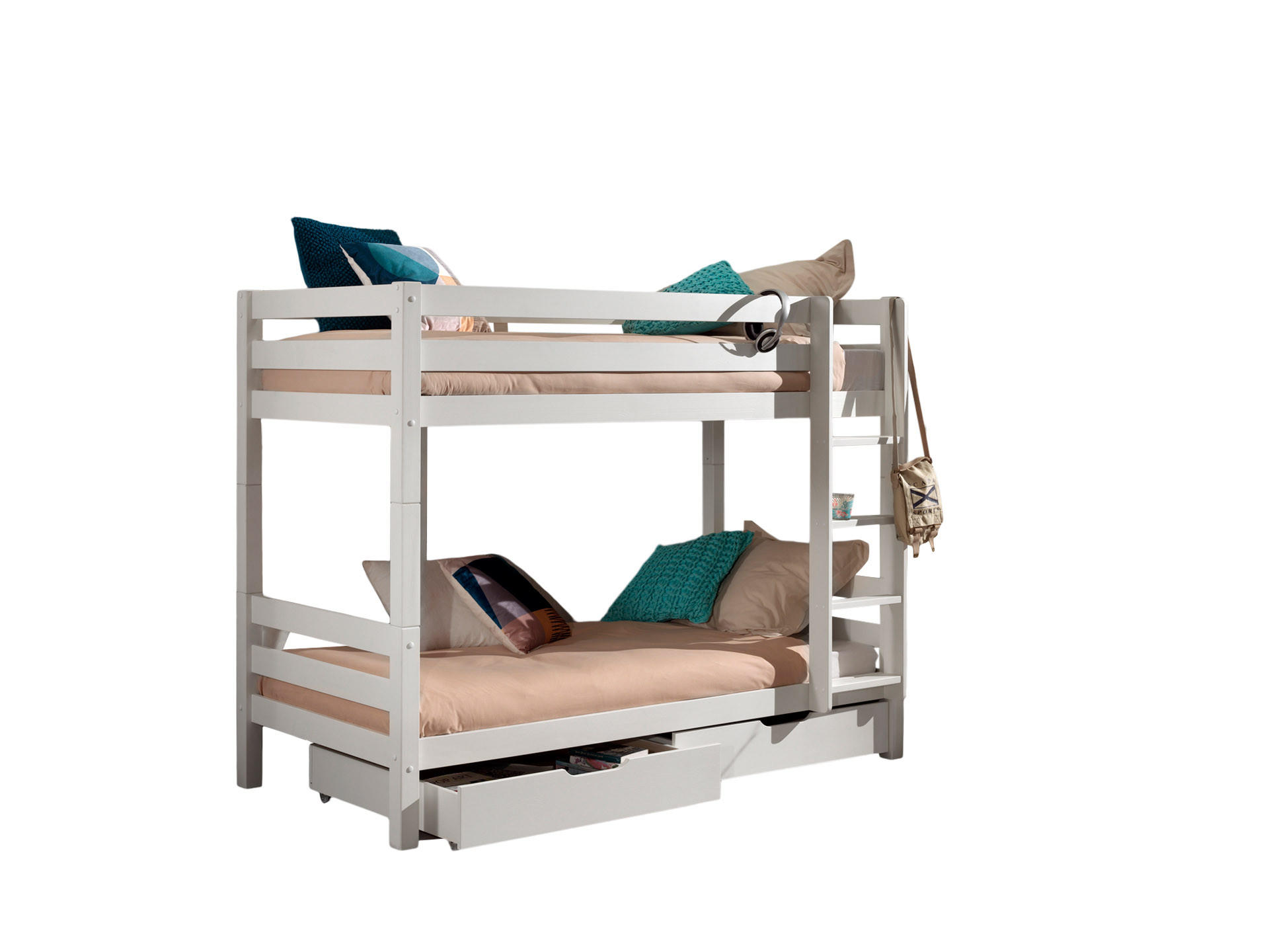 ETAGENBETT PINO Weiß 106x210x161 cm - Weiß, Holz - FURNLUX