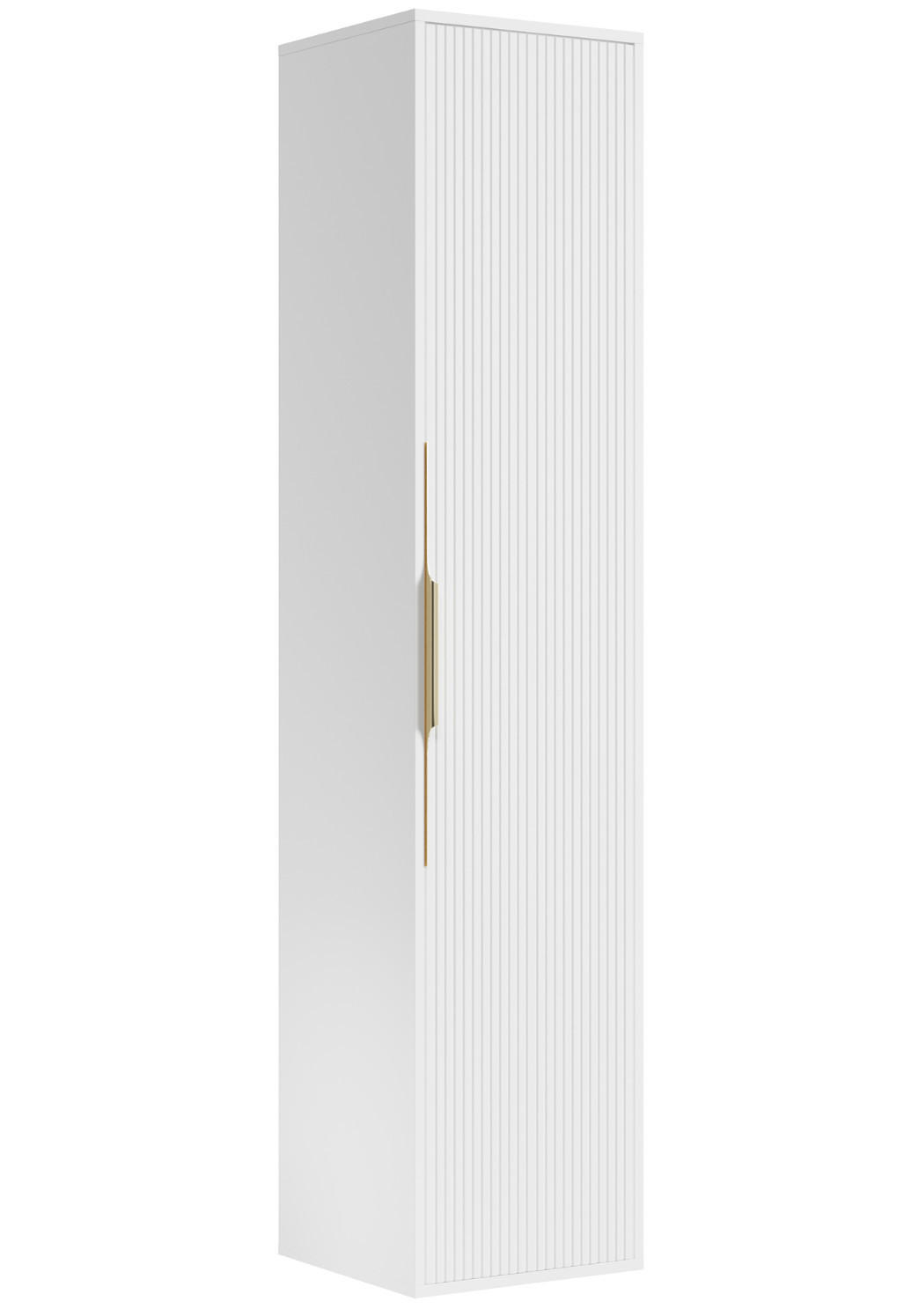 BADEZIMMERSCHRANK Rimini mit 1 Tür Weiß Matt - 38 x 33 x 170 cm - Weiß, Holz (33/170/38cm) - Badplaats