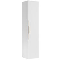 BADEZIMMERSCHRANK Rimini mit 1 Tür Weiß Matt - 38 x 33 x 170 cm - Weiß, Holz (33/170/38cm) - Badplaats