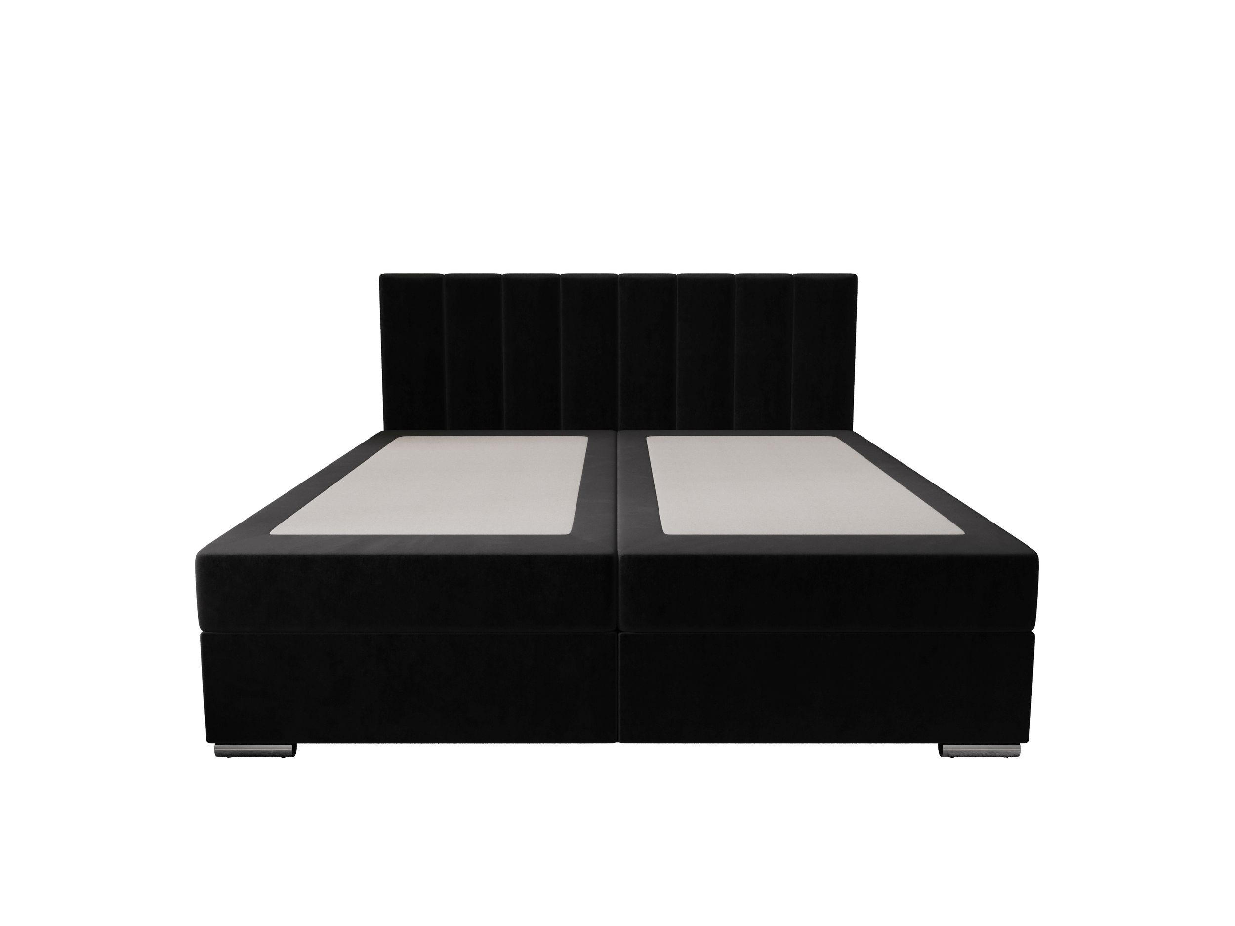 BOXBETT ZILANO 2 mit Matratze H3 und Topper 140x200 Itaka 15 - Schwarz, Holz/Textil (140/200cm) - Bedante