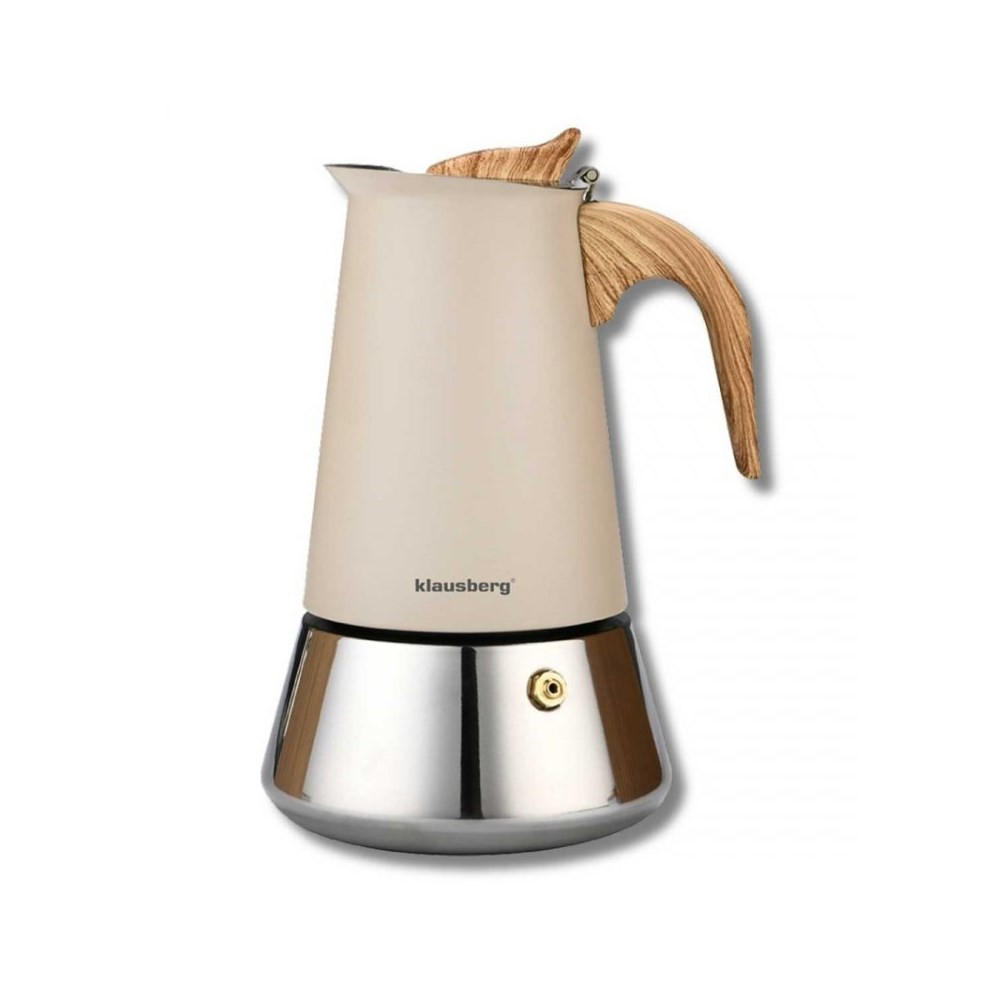 ESPRESSOKOCHER Creme 11.8/14.2/19.2 cm KB7995 - Creme, Metall (14.2/19.2/11.8cm) - Klausberg 