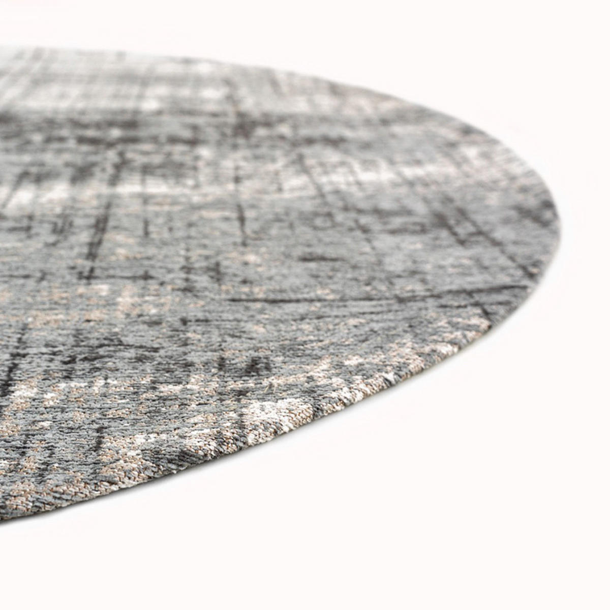 TEPPICH Jersey Stone Mad Men Griff 240/240 cm - Grau, Kunststoff/Textil (240/240cm) - Louis De Poortere