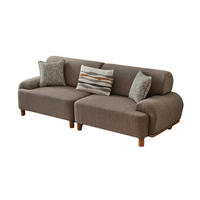 3 Sitzer SOFA Avignon Samt Braun - Braun, Holz/Textil (255/85/95cm) - Villa Möbel