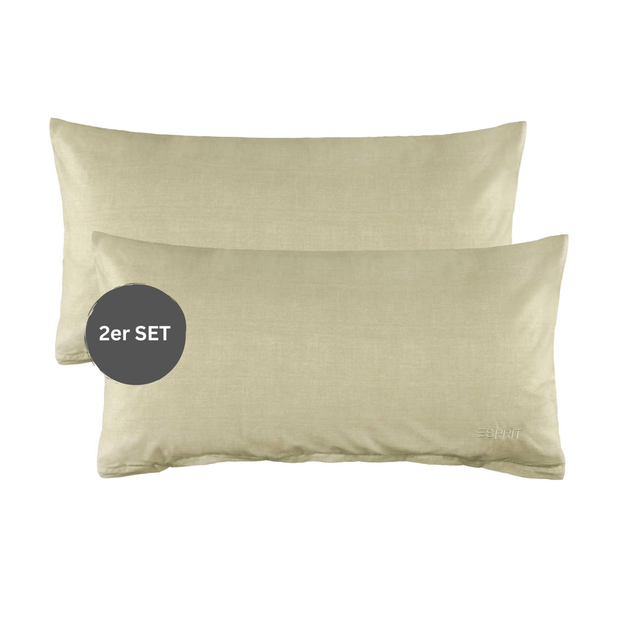 RENFORCÉ KISSENBEZÜGE HARP - Beige, Textil (40/80cm) - Esprit