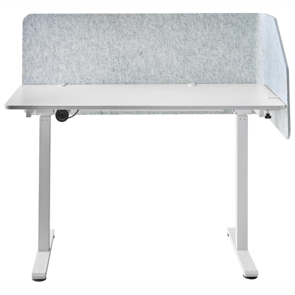 DĚLICÍ STĚNA NA STŮL 120/50 cm Světle šedá Foldy - světle šedá, plast (120/50/1cm) - Beliani