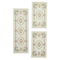 FLACHWEBTEPPICH Flomi Florence Bettumrandung 70x440 cm - Beige, Textil (70/440cm) - THEKO