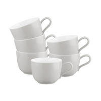 KAFFEETASSEN Liberty Pure Colors New Grey 260 ml 6er Set - Grau, Keramik (0.26L) - Seltmann Weiden