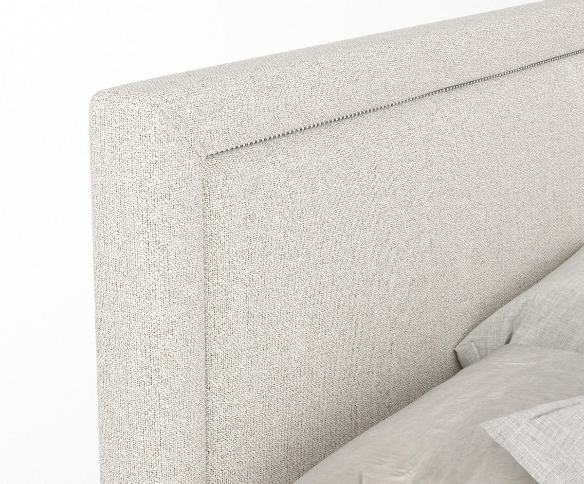 BOXSPRINGBETT Lavenda Beige 160/200 cm - Beige/Schwarz, Holz/Holzwerkstoff (160/200cm) - Maison de Reve