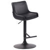 BARHOCKER Lederlook schwarz - Schwarz, Textil/Metall (43/90/50cm) - CLP