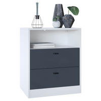 KOMMODE Pino Fronten in Anthrazit matt - Dunkelgrau/Anthrazit, Holzwerkstoff (56/67.5/36cm) - Vladon
