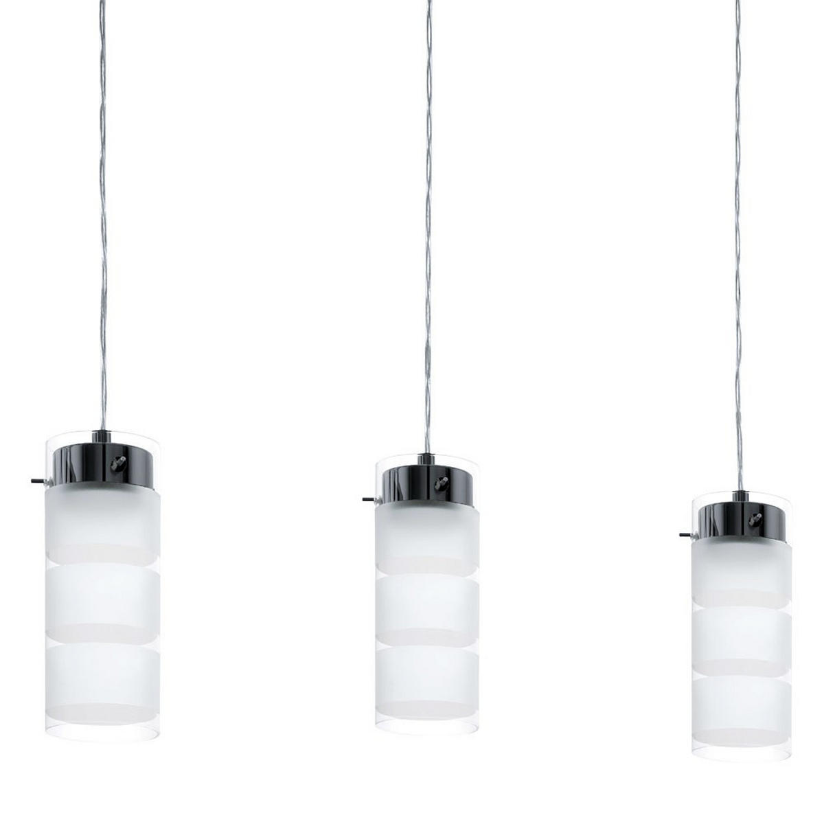 LED HÄNGELEUCHTE Olvero Silber Stahl - Silberfarben, Glas (72/10.5/110cm)