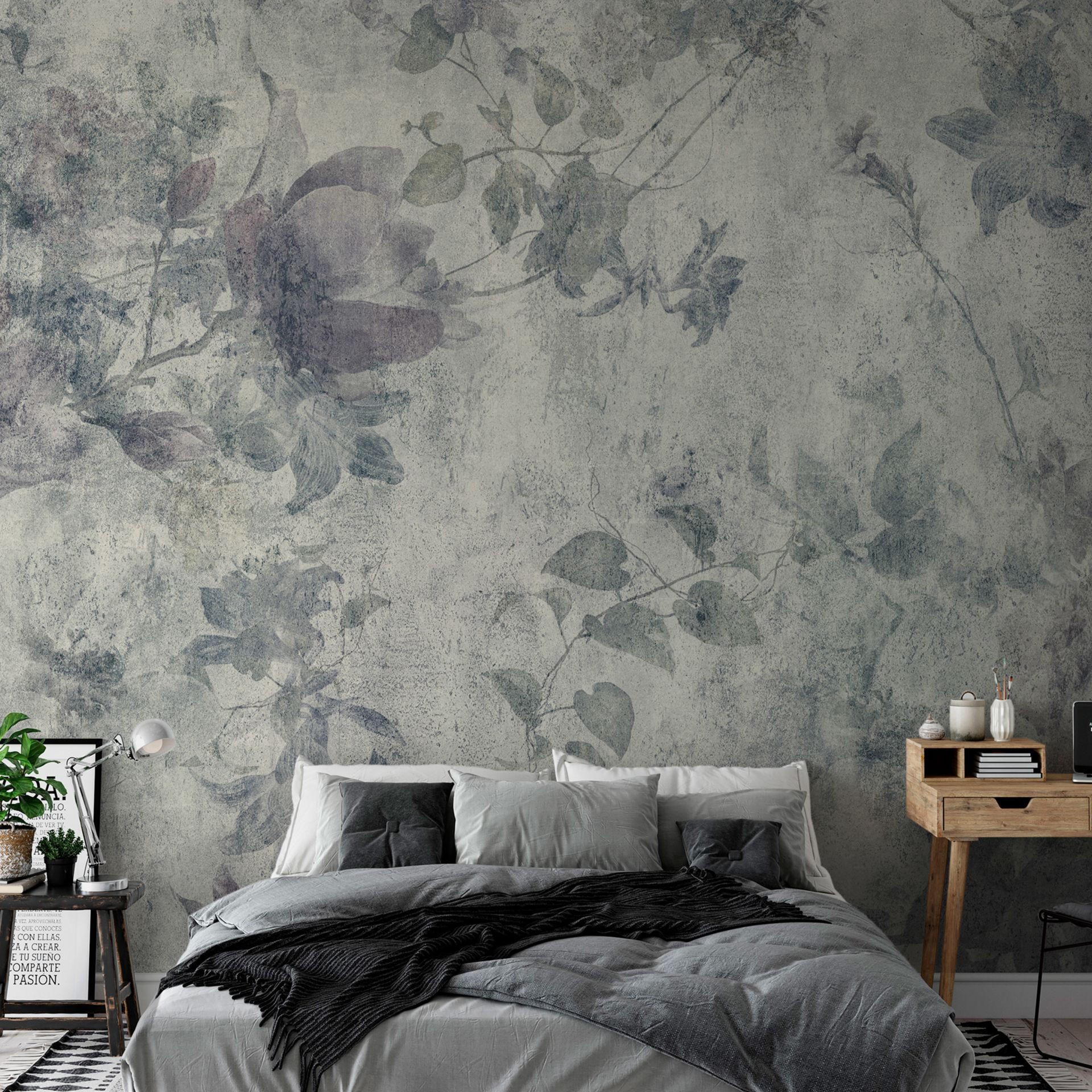 SELBSTKLEBENDE FOTOTAPETE 245/175 cm - Lila/Grau, Kunststoff/Textil (245/1cm) - KUNSTLOFT