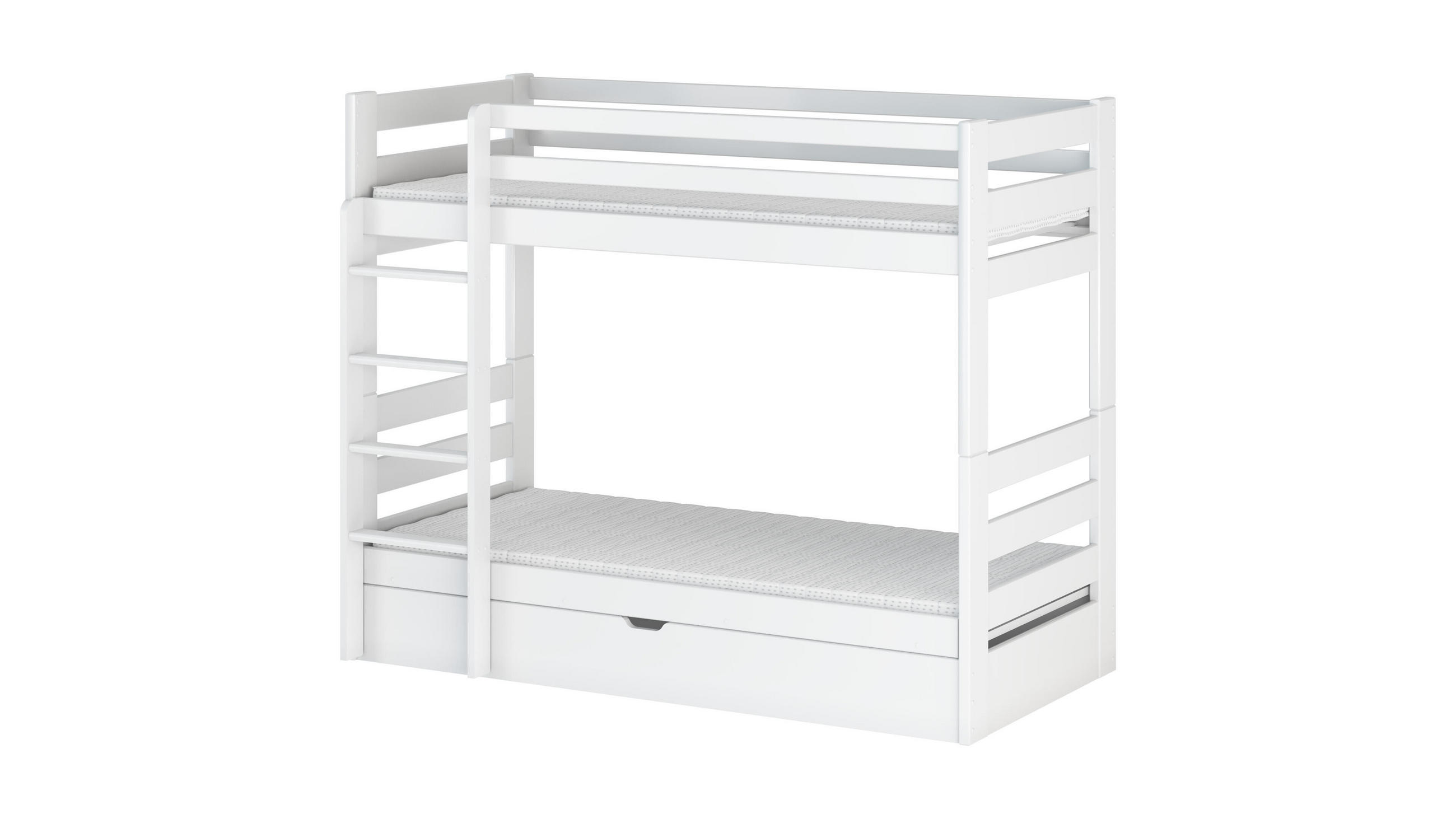 ETAGENBETT WEIß - Weiß, Holz (90/200cm) - FURNLUX