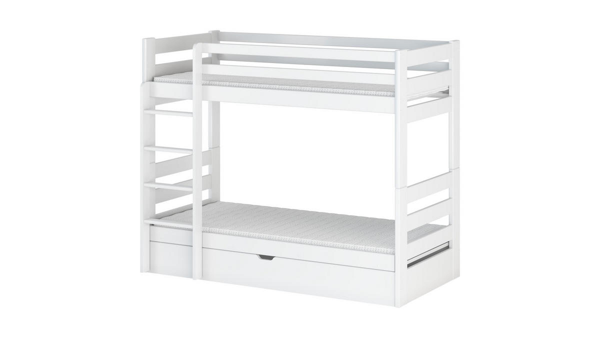 ETAGENBETT WEIß - Weiß, Holz (90/200cm) - FURNLUX