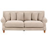 2-SITZER-SOFA beige Eike - Beige/Dunkelbraun, Textil (186/82/102cm) - Beliani