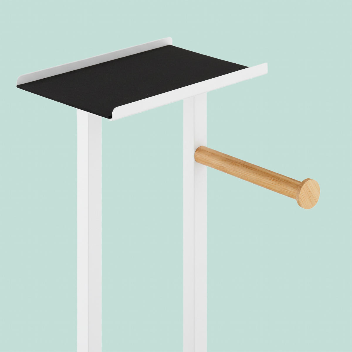 WC-GARNITUR - Weiß, Holz/Kunststoff (21/65/18cm) - Relaxdays