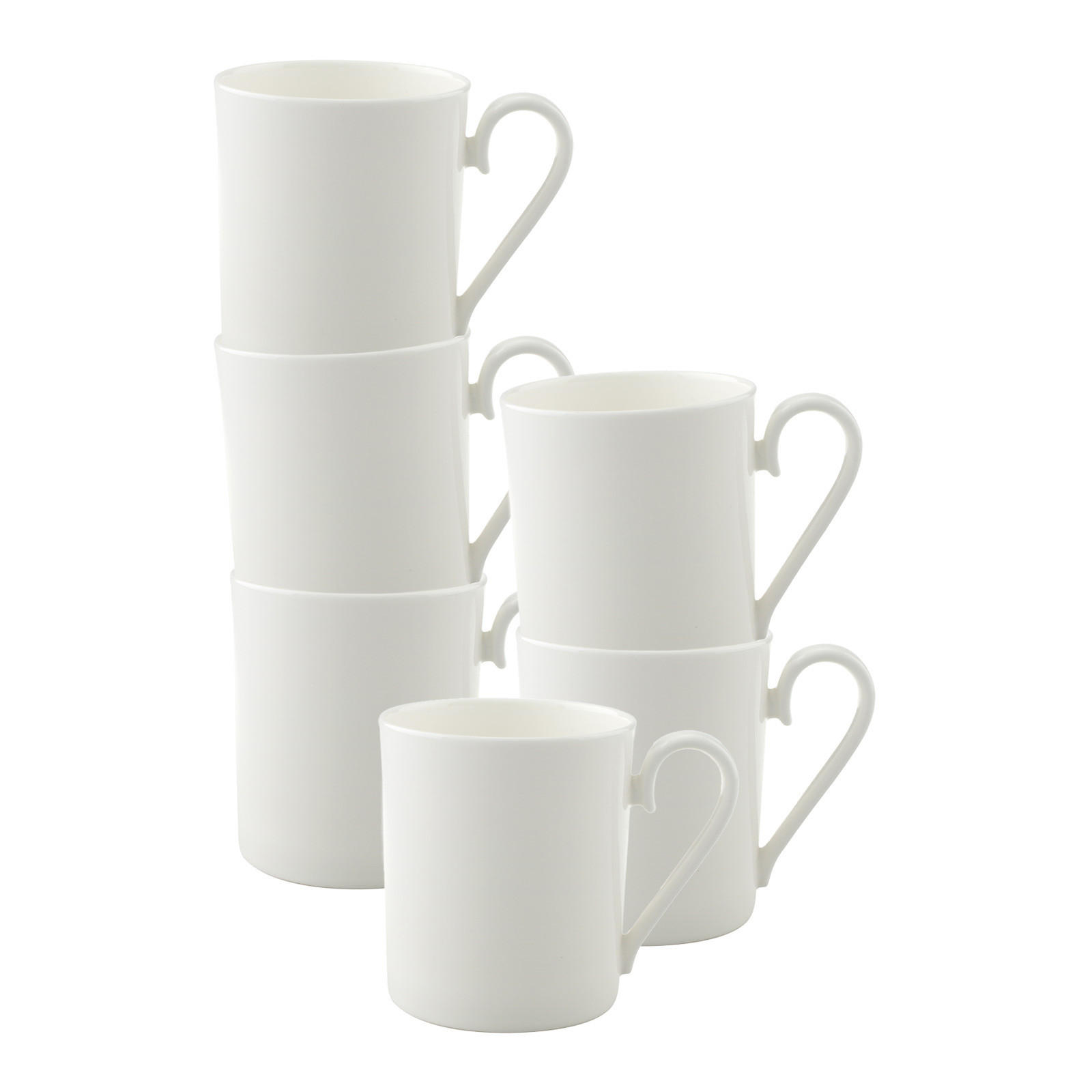 BECHER MIT HENKEL Royal weiß 230 ml 6er Set - Weiß, Keramik (0.23L) - Villeroy & Boch