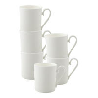 BECHER MIT HENKEL Royal weiß 230 ml 6er Set - Weiß, Keramik (0.23L) - Villeroy & Boch
