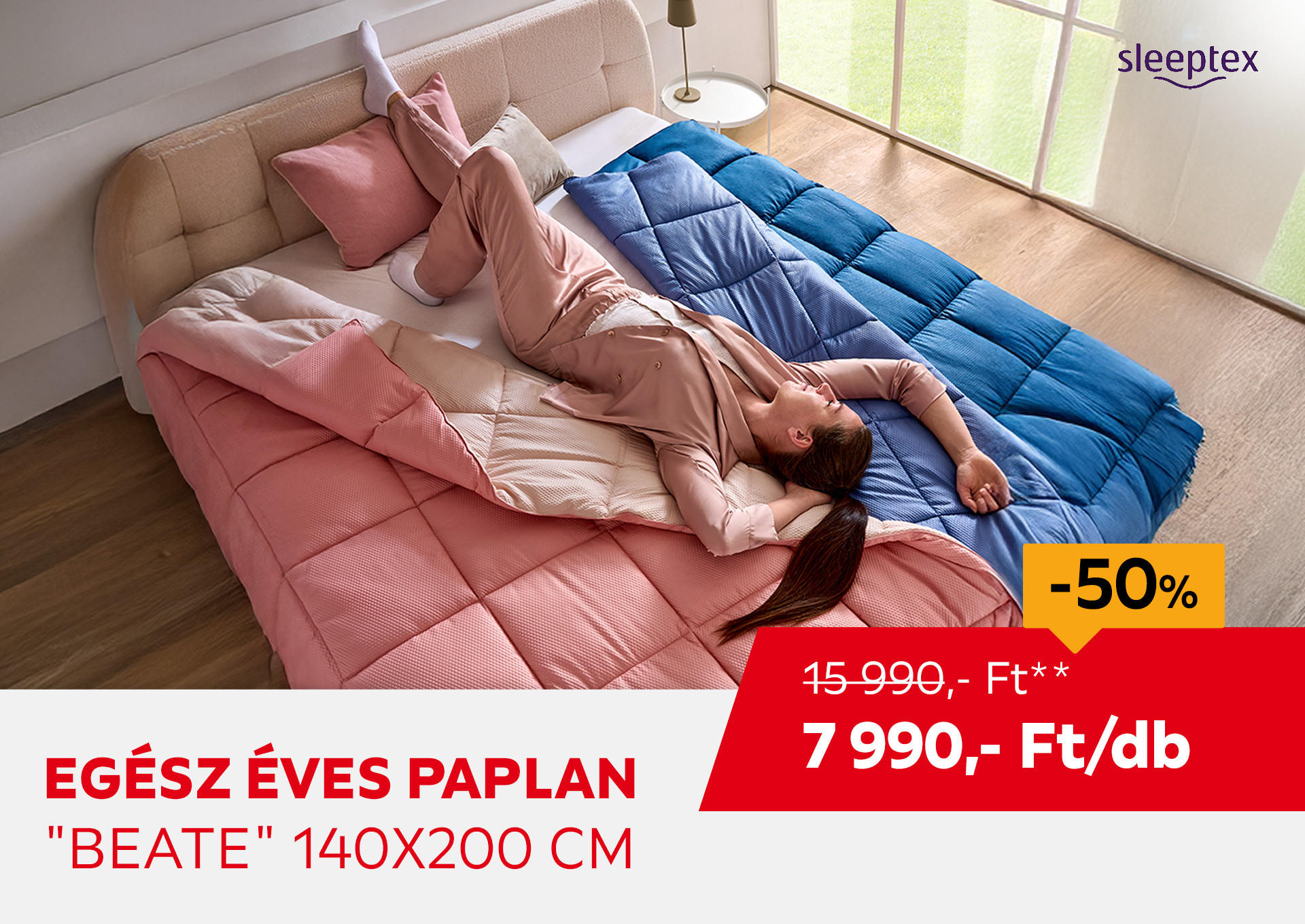 EGÉSZ ÉVES PAPLAN "BEATE" 140X200 CM Kiemelt termék 15990Ft.- helyett 7990Ft.-