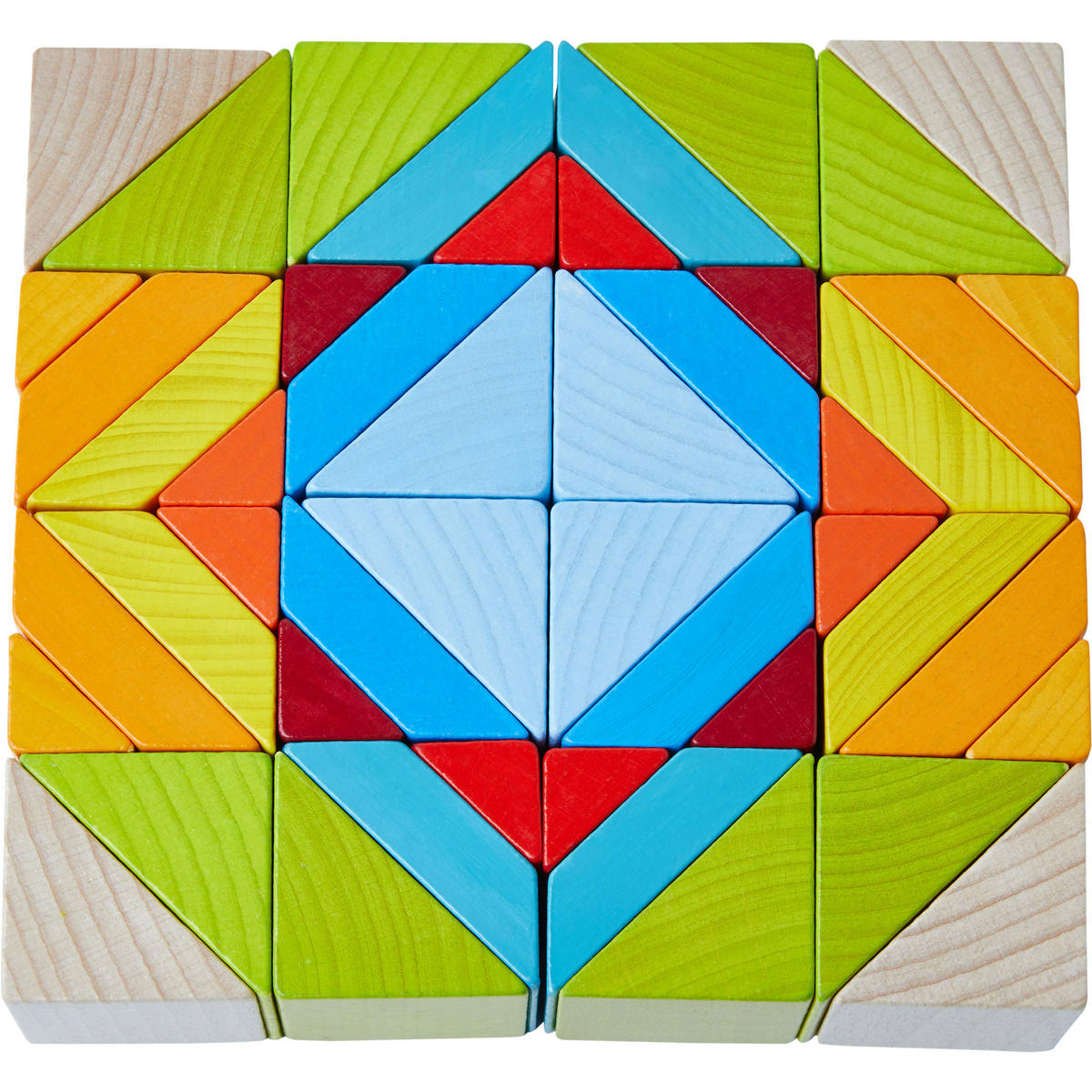 3D-LEGESPIEL Würfelmosaik, Buche - Multicolor, Naturmaterialien (22.3/7/51.2cm) - Haba