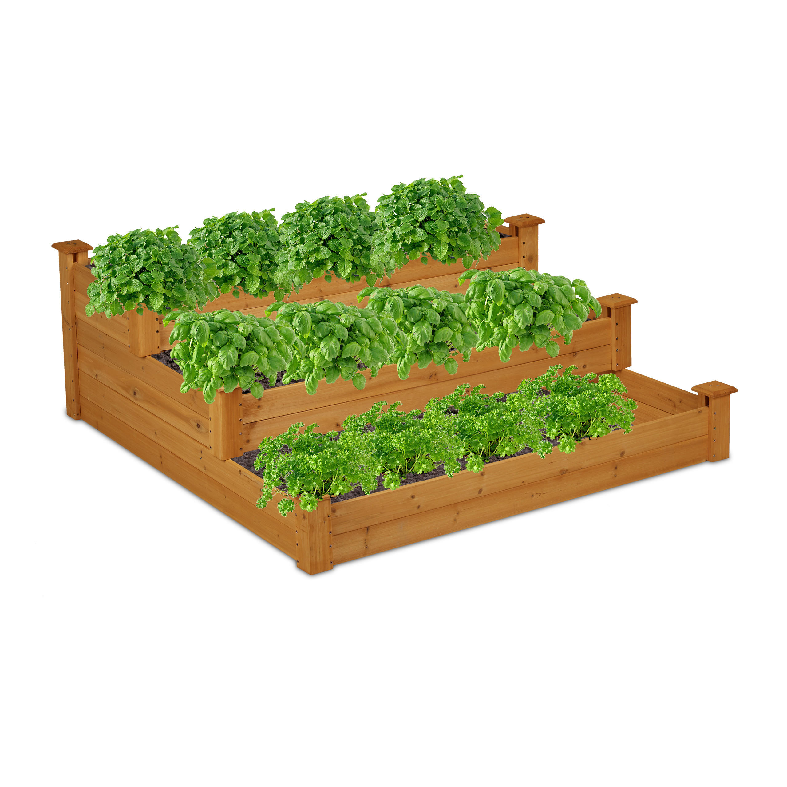 HOCHBEET - Hellbraun, Holz (122/46/122cm) - Relaxdays
