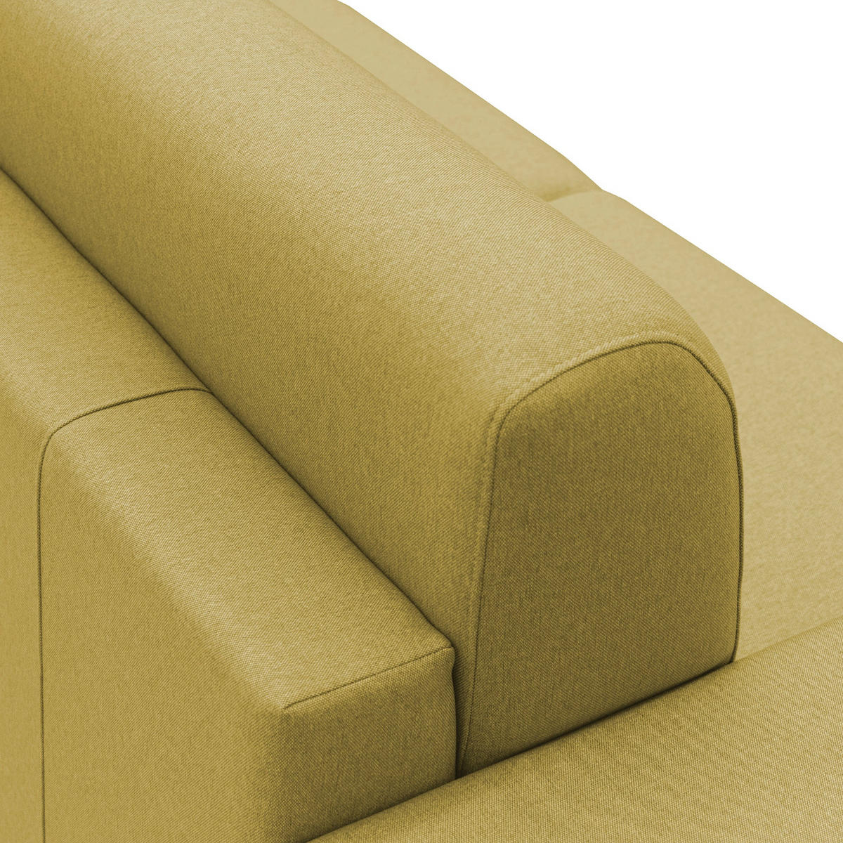 ECKSOFA RECHTS Chris - Gelb, Textil (288/96cm) - Divani.store