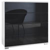 KOMMODE Pavos Schwarz Hochglanz - Schwarz Hochglanz, Holzwerkstoff (76/76/35cm) - Vladon