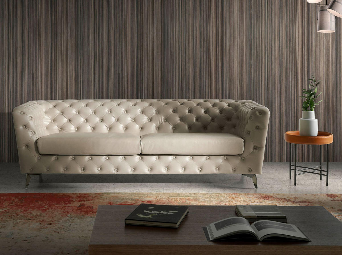 ECKTISCH Runder aus Ökoleder, Nussbaum und schwarzem Stahl Ø42/45 cm - Walnussfarben/Schwarz, Holz/Holzwerkstoff (42/42/45cm) - ANGEL CERDA